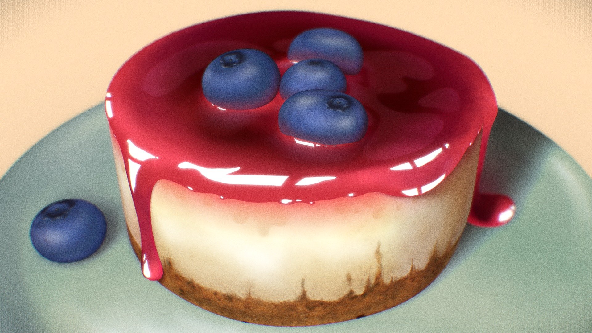 Handpainted Cheesecake