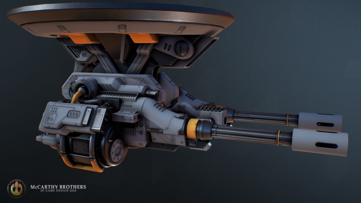 heavy gatling turret 3d model