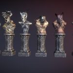 horror busts 3d model