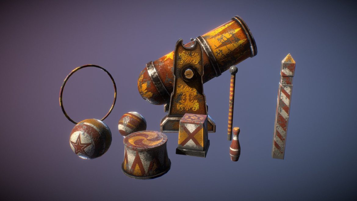 horror circus props 3d model