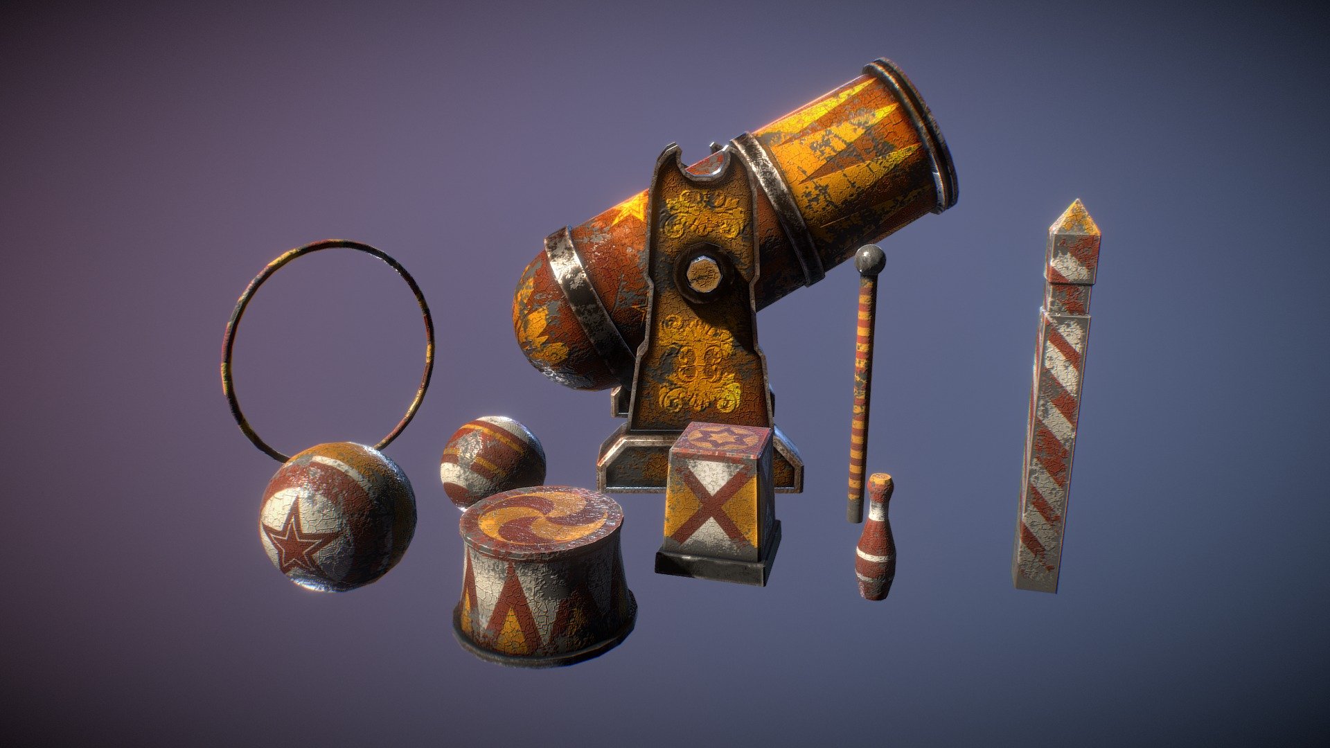 Horror circus props
