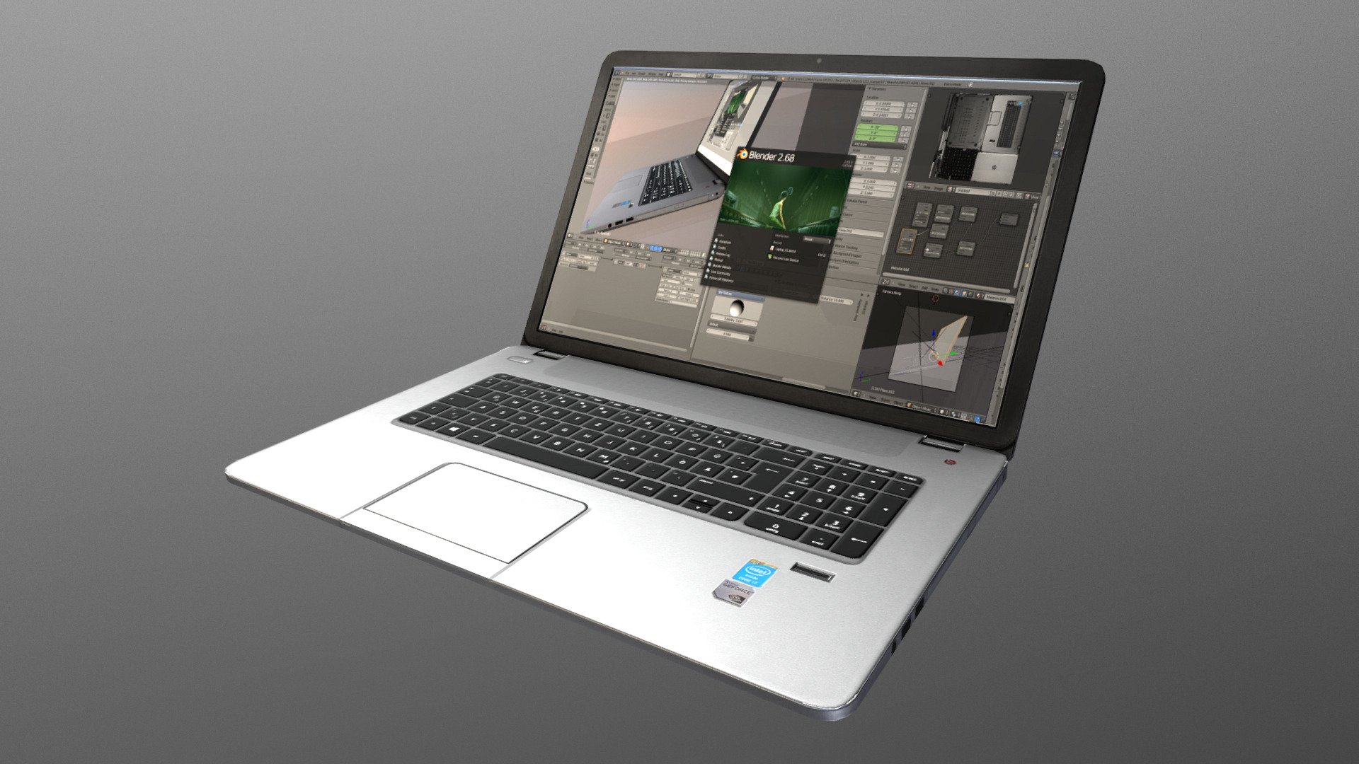 HP notebook Low-Poly Version