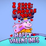 i choo choo choose you valentines day card 3d model