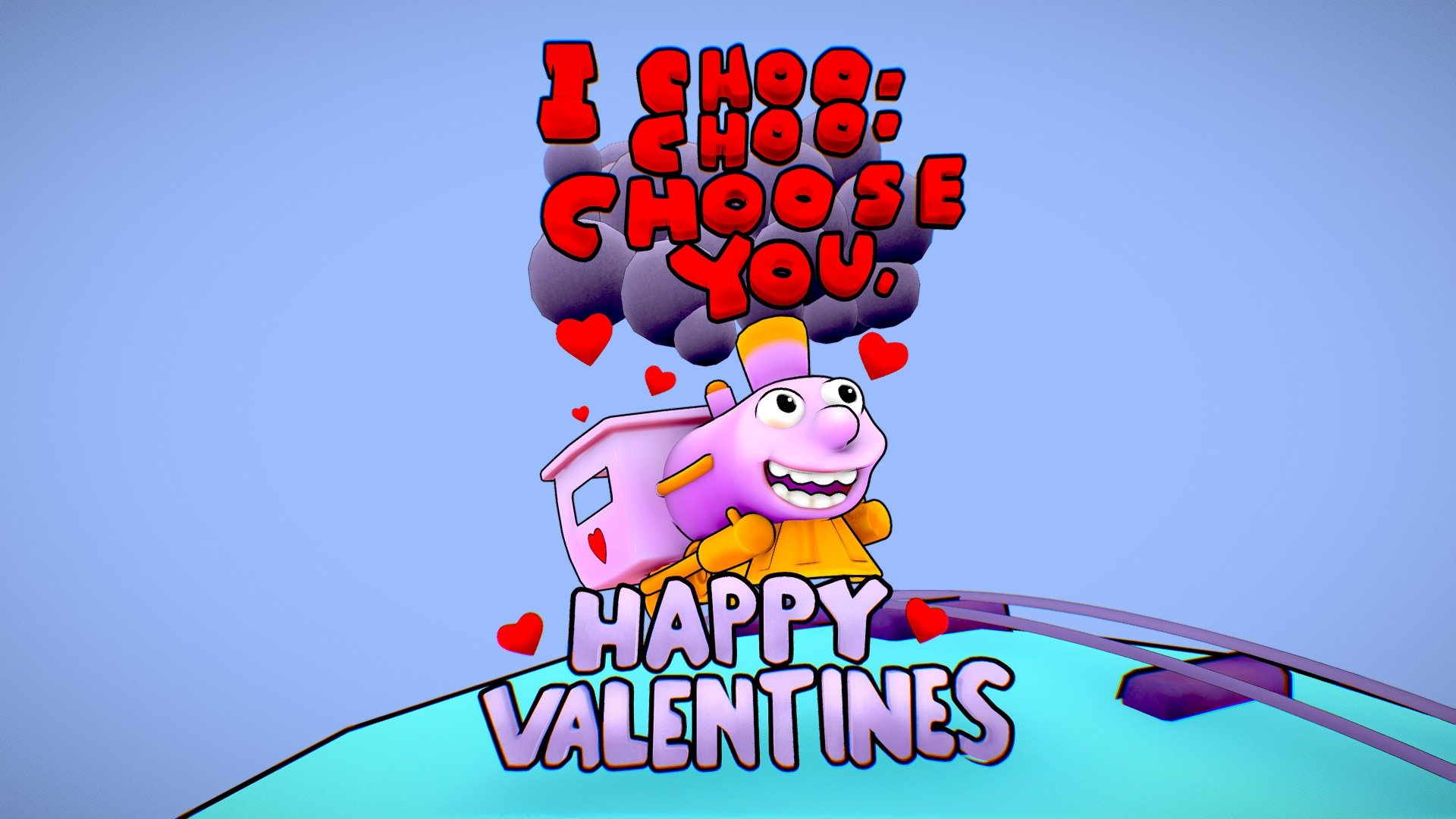 I choo choo choose you. Valentine’s Day card