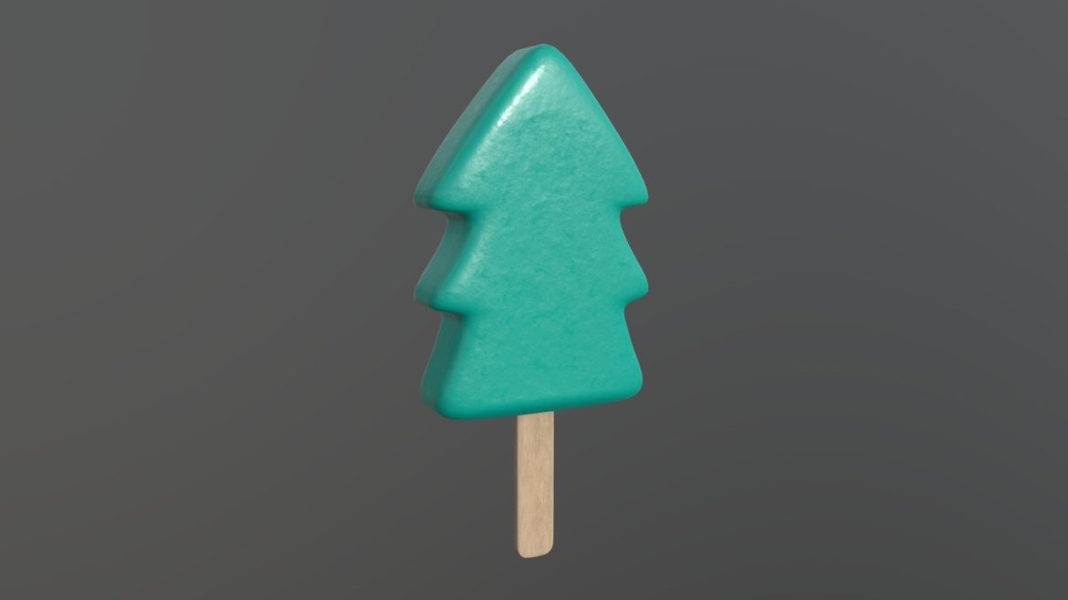 ice cream on stick 3d model