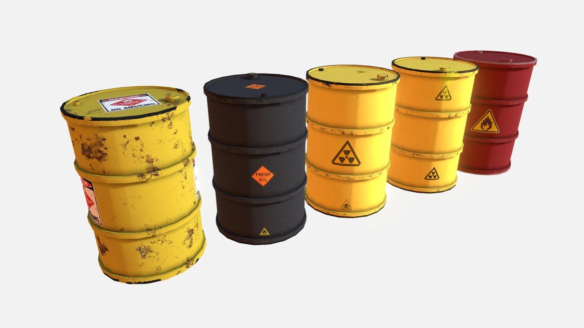 industrial barrels 3d model