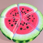 jiggly watermelon jello 3d model