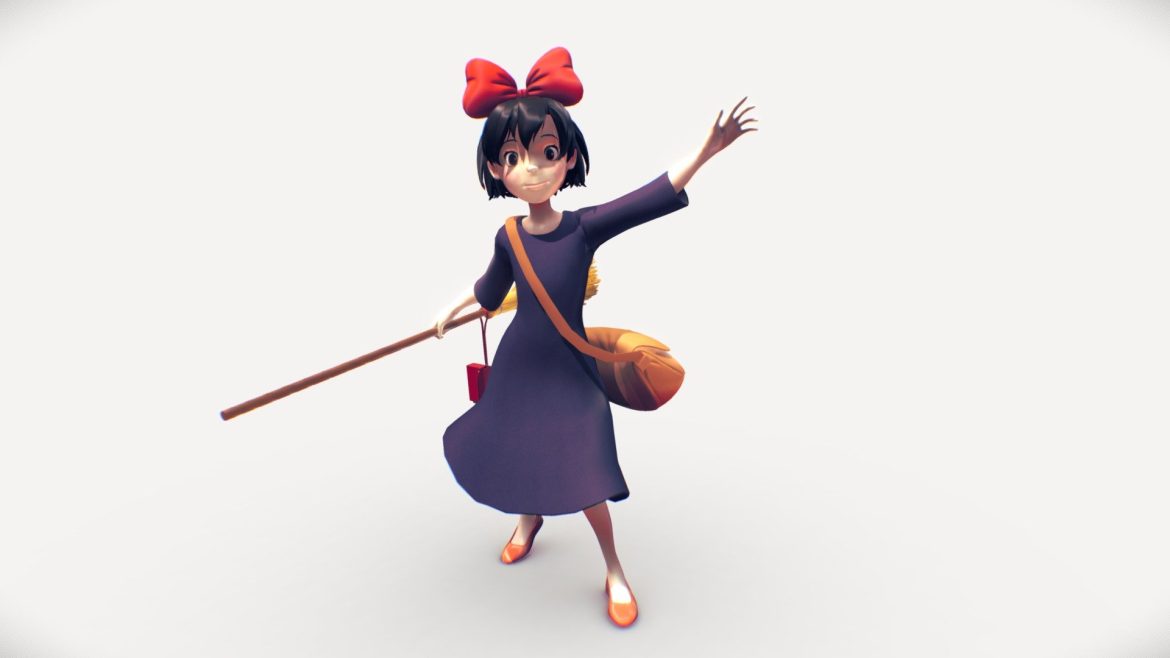 kikis delivery service kiki modelanimation rig 3d model