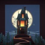 kooky spooky house on haunted hill 3d model
