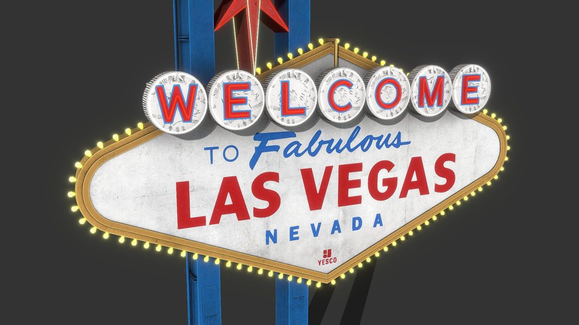 las vegas sign 3d model