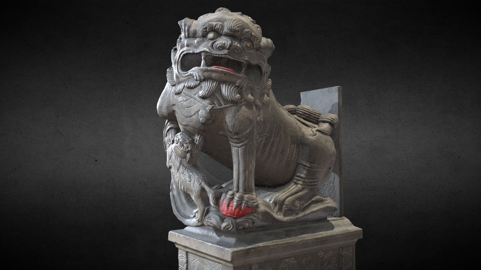 Lion- Statue-016F 桃園景福宮
