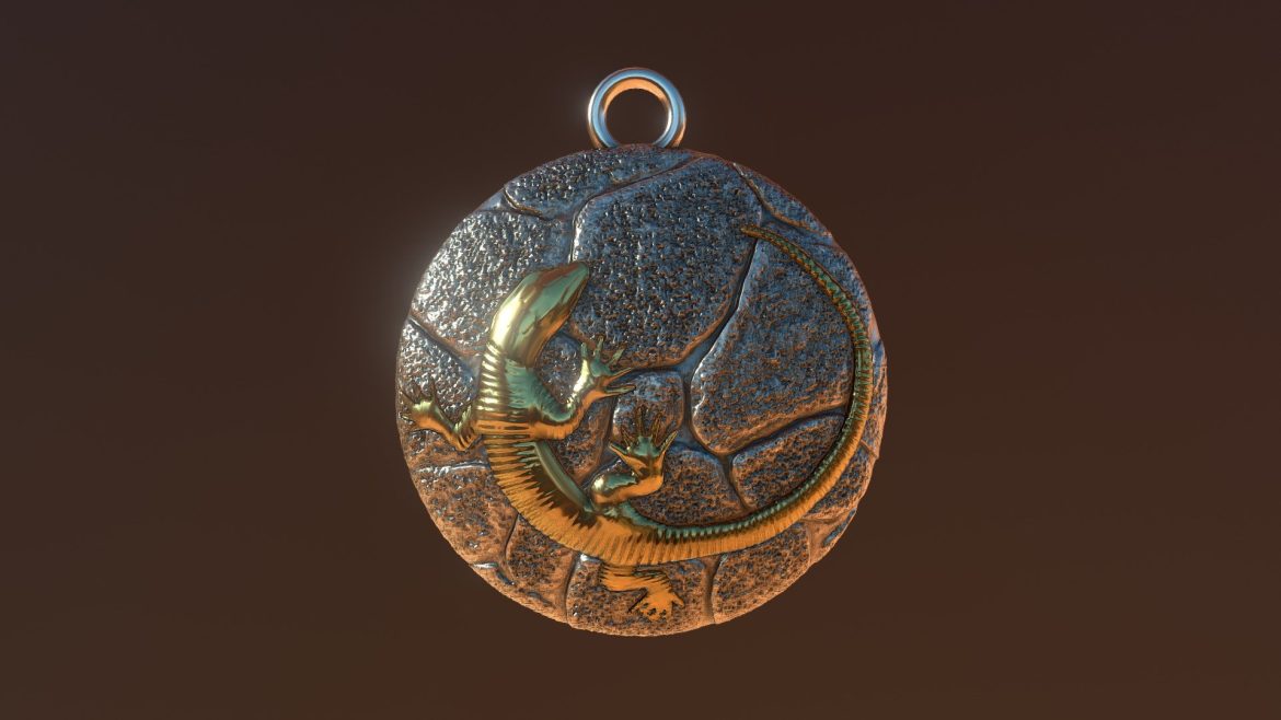 lizard pendant 3d model