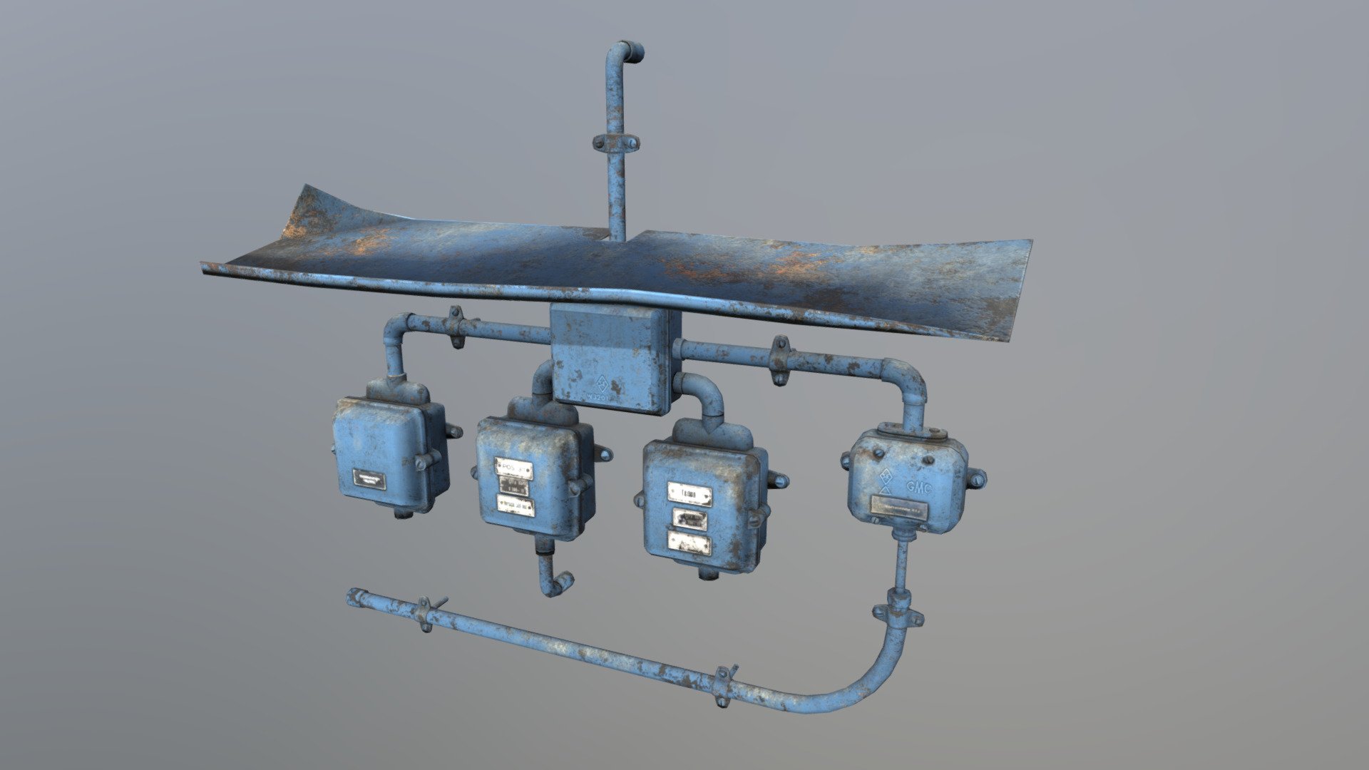Low Poly 3D Electricity Box 03