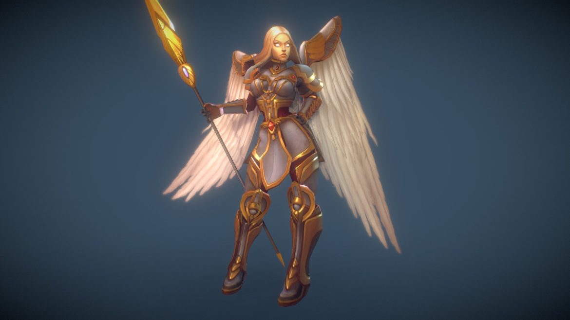 Low Poly Angel Female - deep3dsea