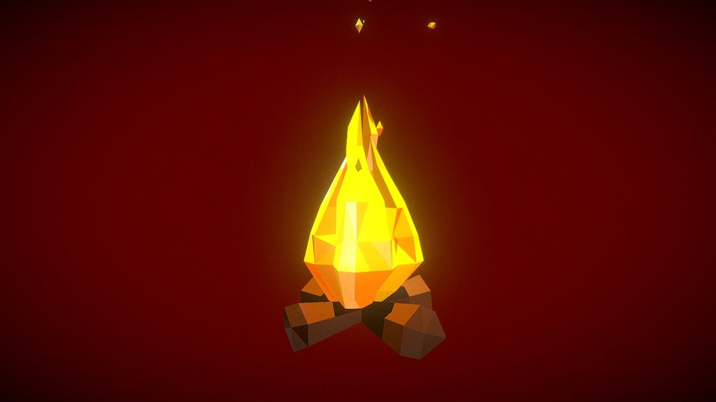 Low Poly Campfire