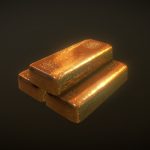Low Poly Gold Bars