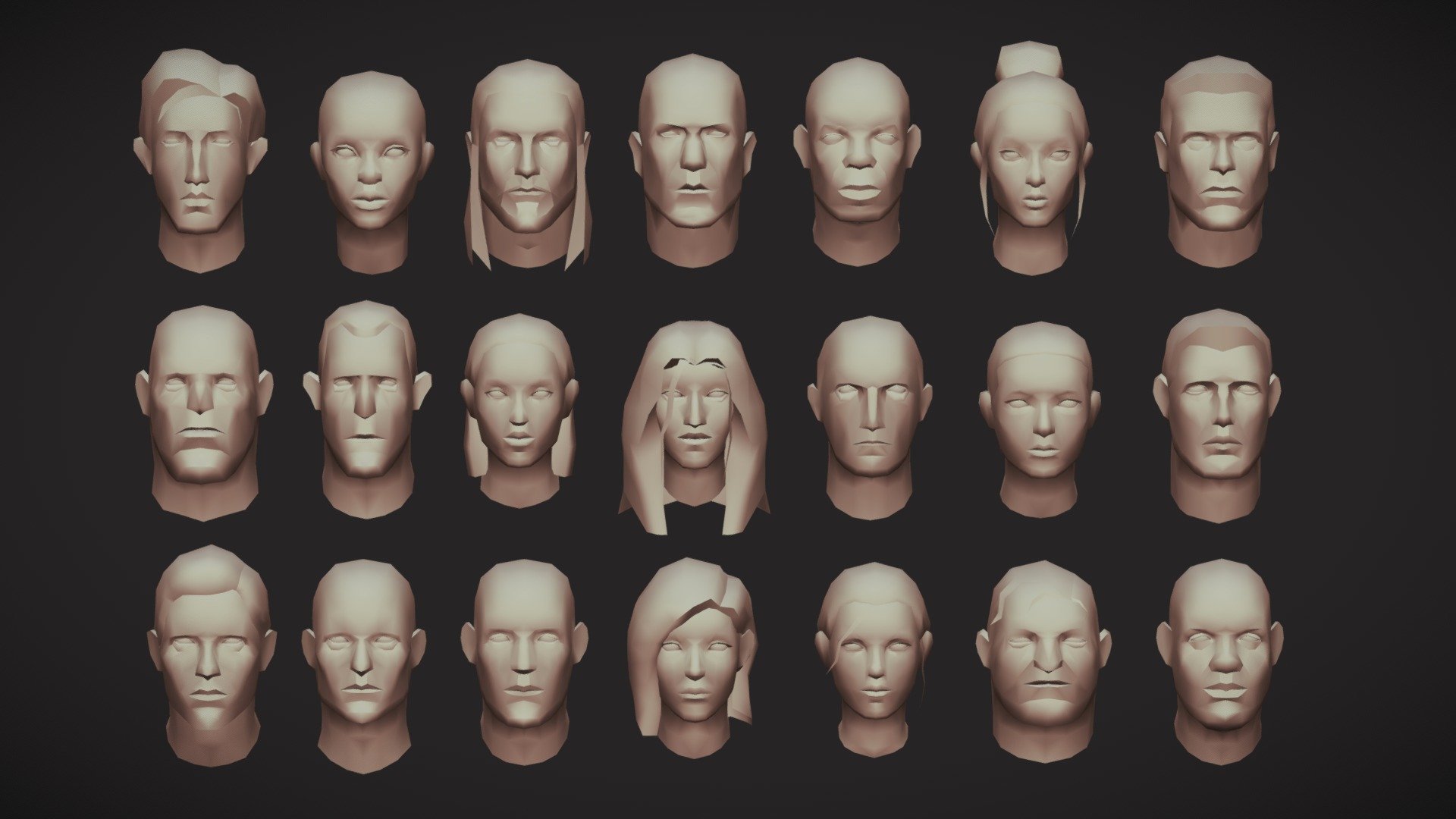 Low Poly Heads