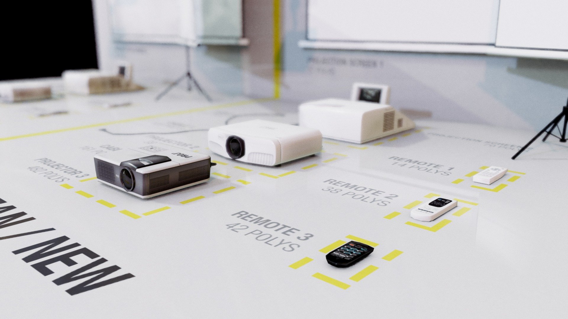 Low poly projectors – Store pack