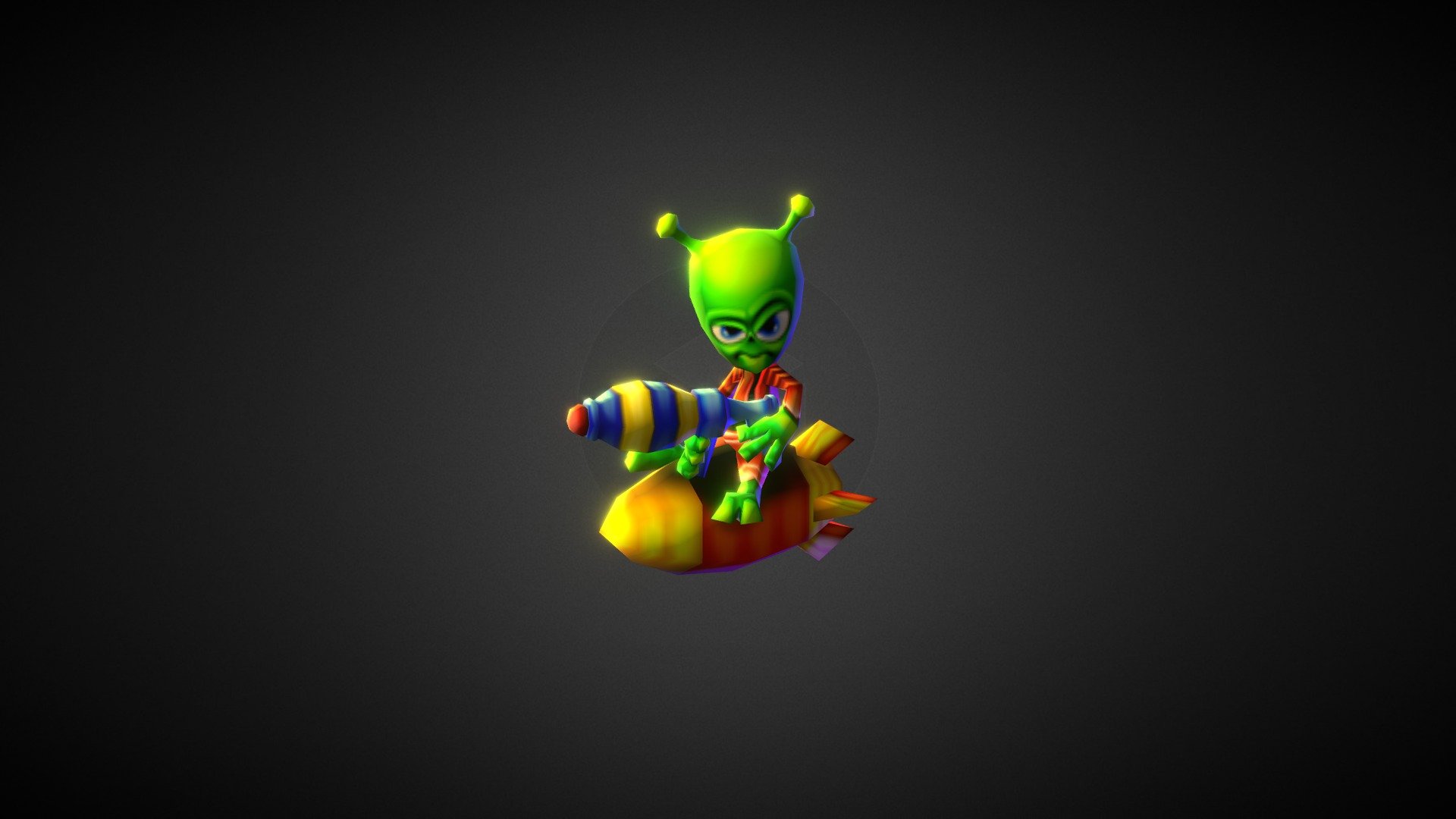 Lowpoly Alien Pilot