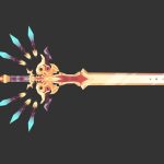 lowpoly handpaint texture sword 3d model