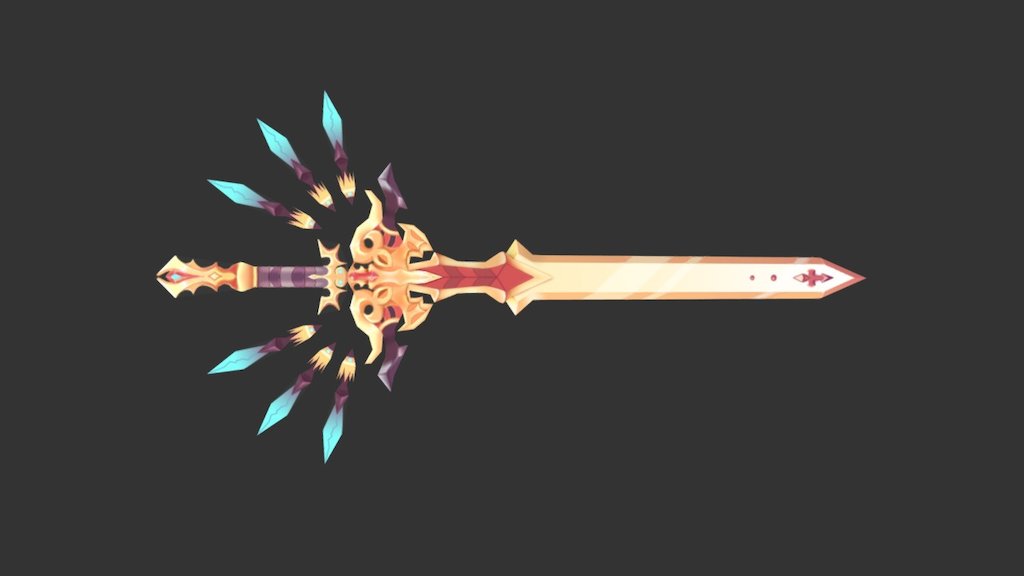 Lowpoly Handpaint Texture-Sword