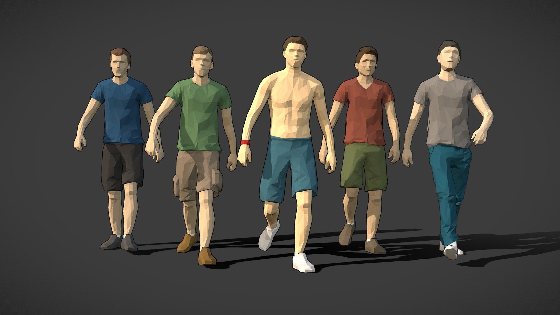 Lowpoly Rigged Male Essentials