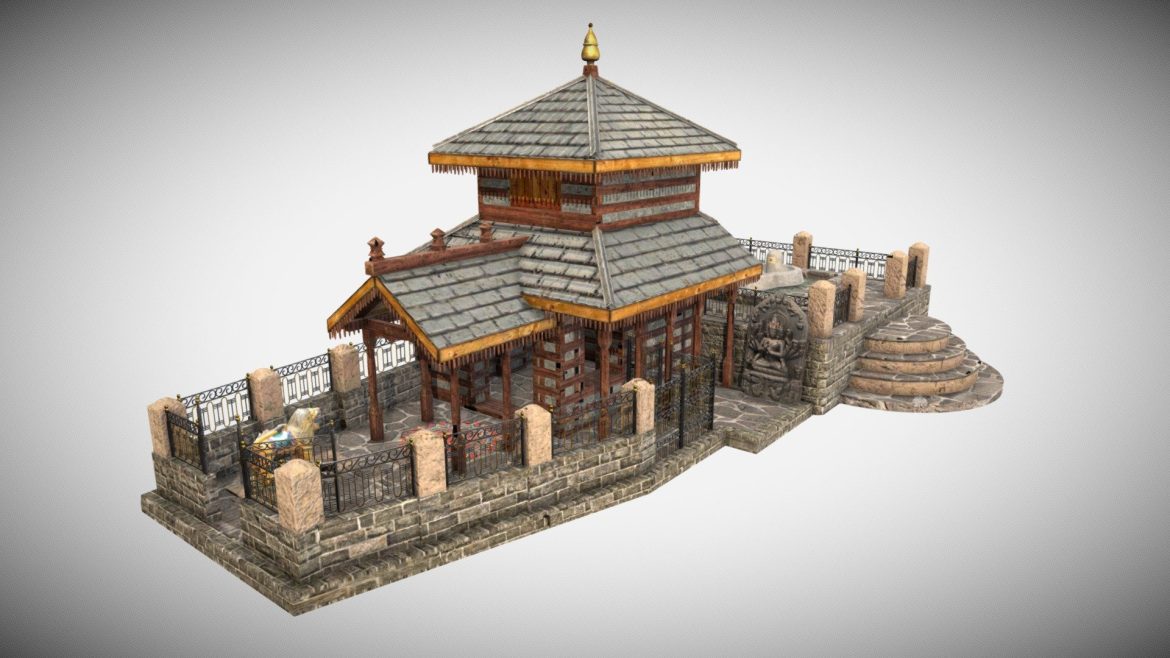 mandir akara 3d model