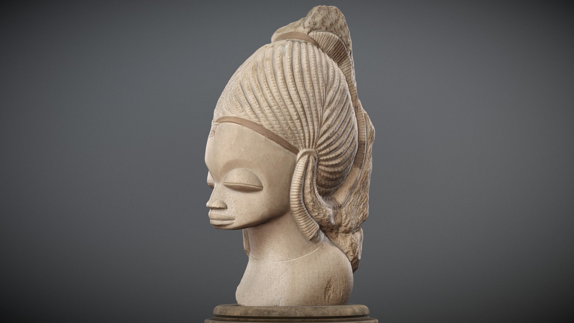 M'Bigou Head African sculpture deep3dsea