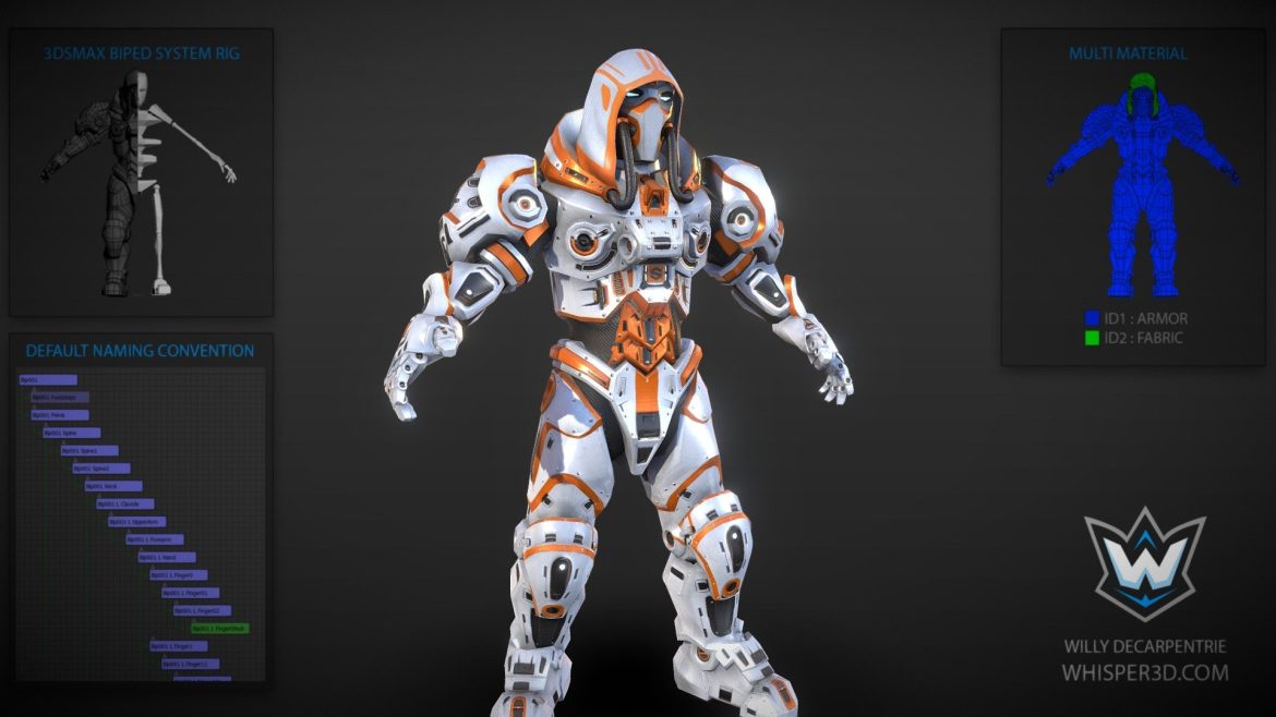 mech ghost 3d model