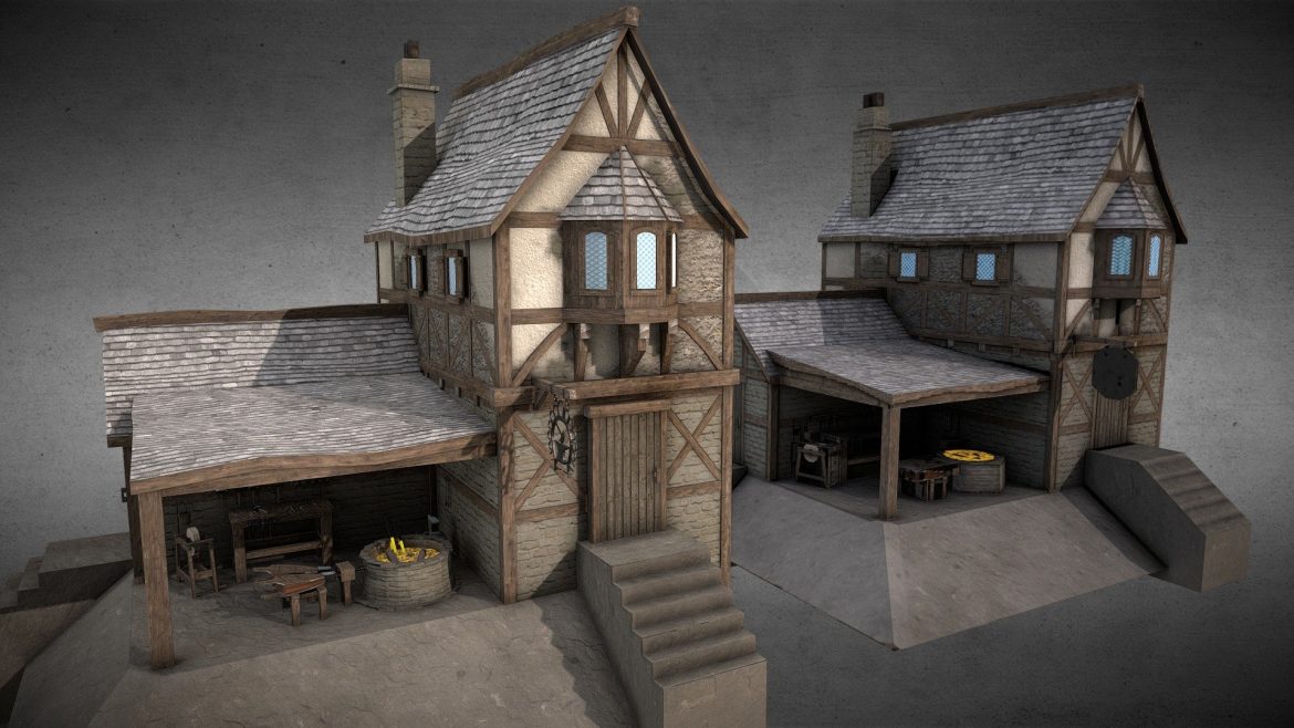 medieval blacksmith 3d model