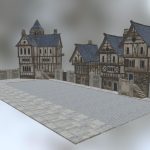 medieval street 3d model