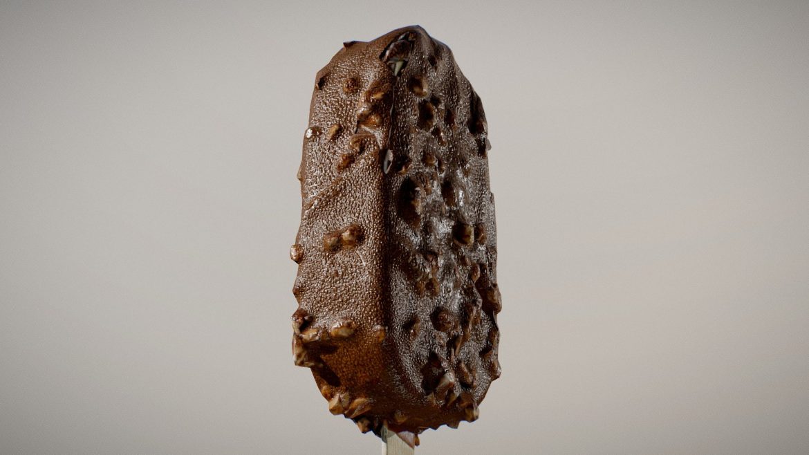 melting ice cream bar 3d model