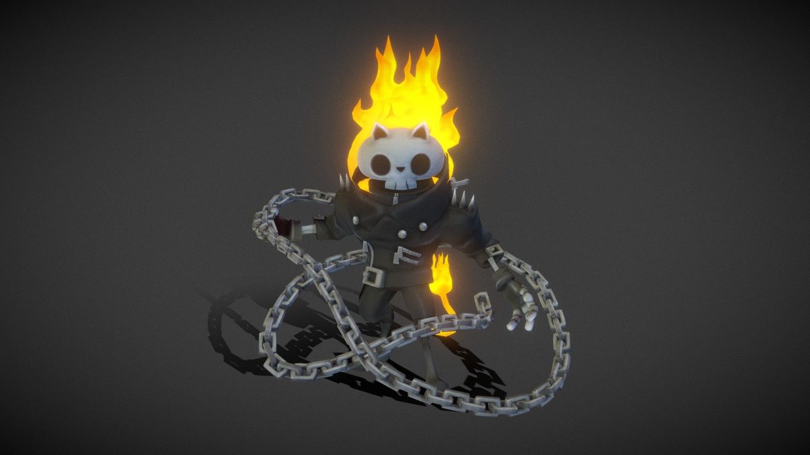 meowniverse ghost rider 3d model