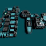 modullar scifi corridor hallway complete pack 3d model