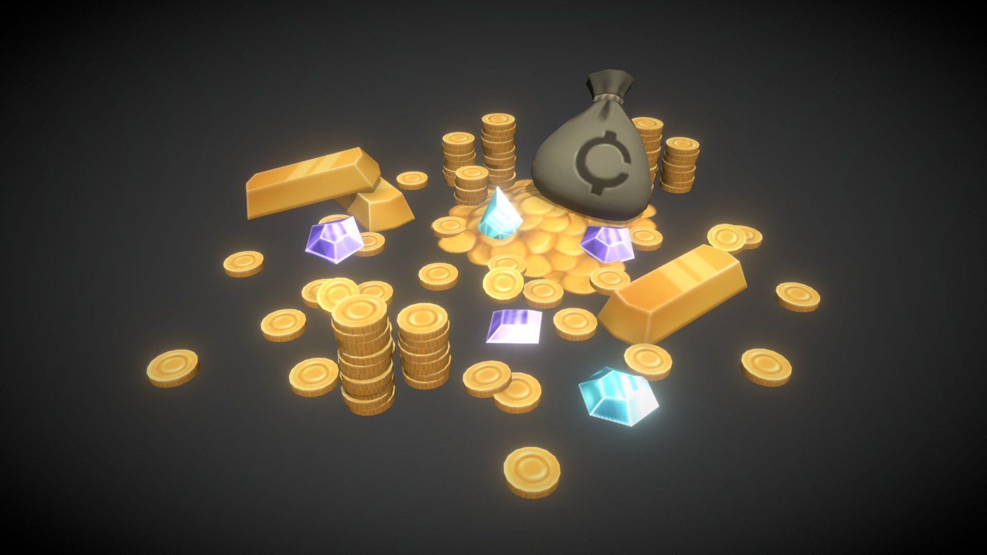 Money Pack – Hand-painted Props