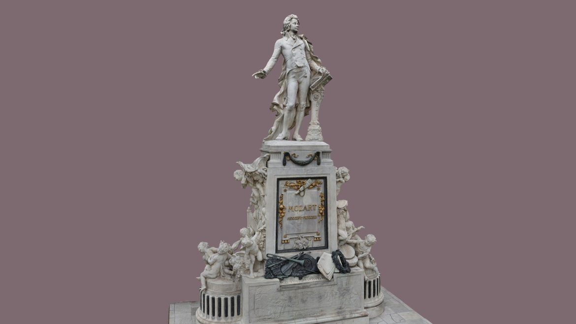 mozart burggarten wien 3d model