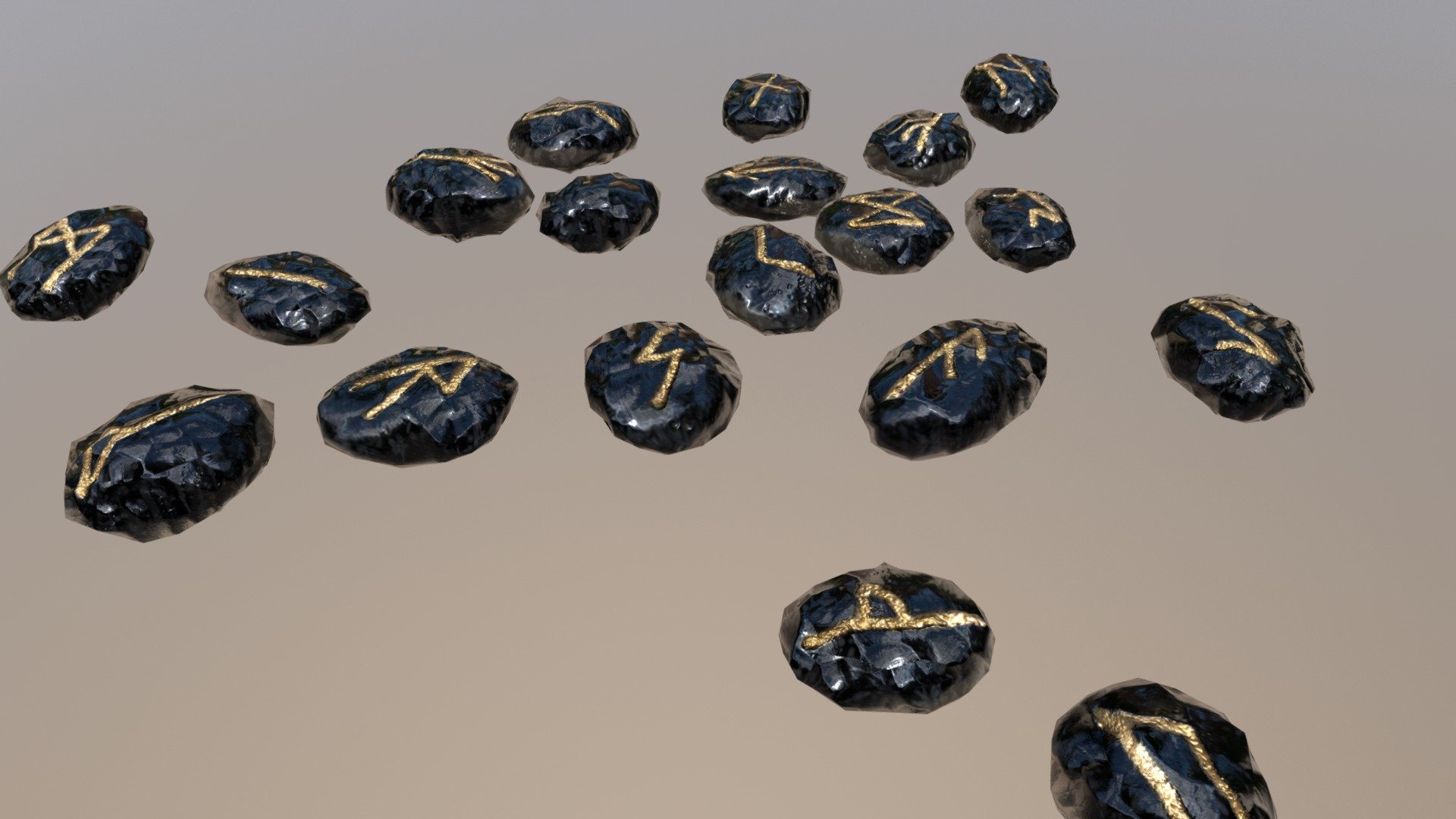 Obsidian Rune Stones deep3dsea