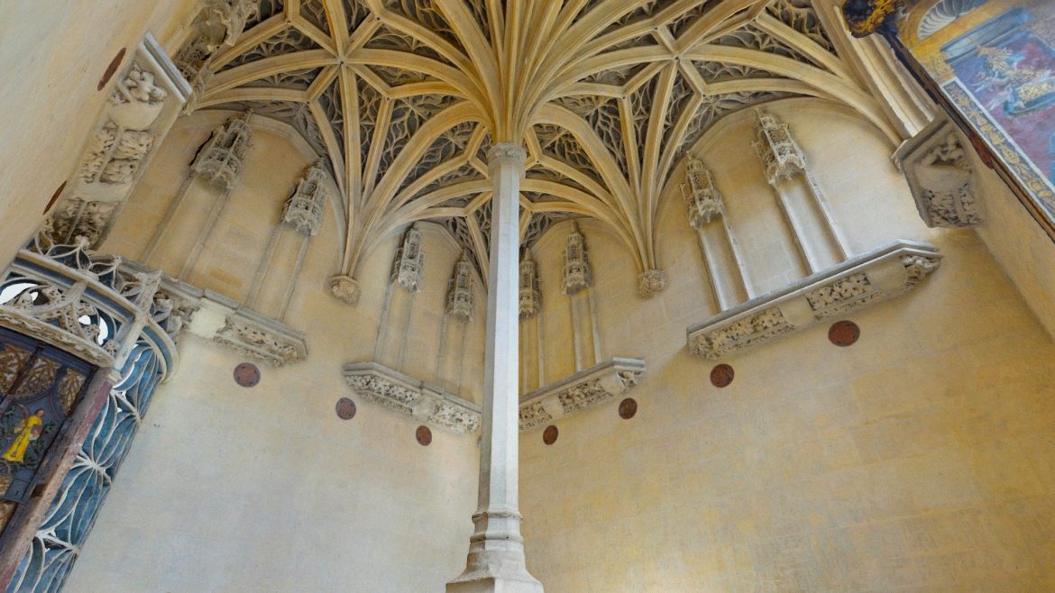 Muse Cluny Chapel 3d Model - Highly detailed 3D render of the Musée de Cluny Chapel, showcasing its pre-restoration Gothic architecture and intricate details.
