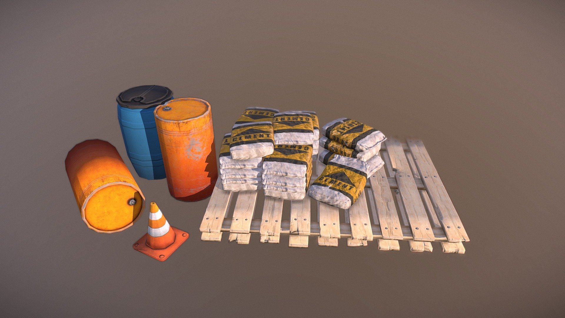 PBR Stylized / Cartoon – Construction site props