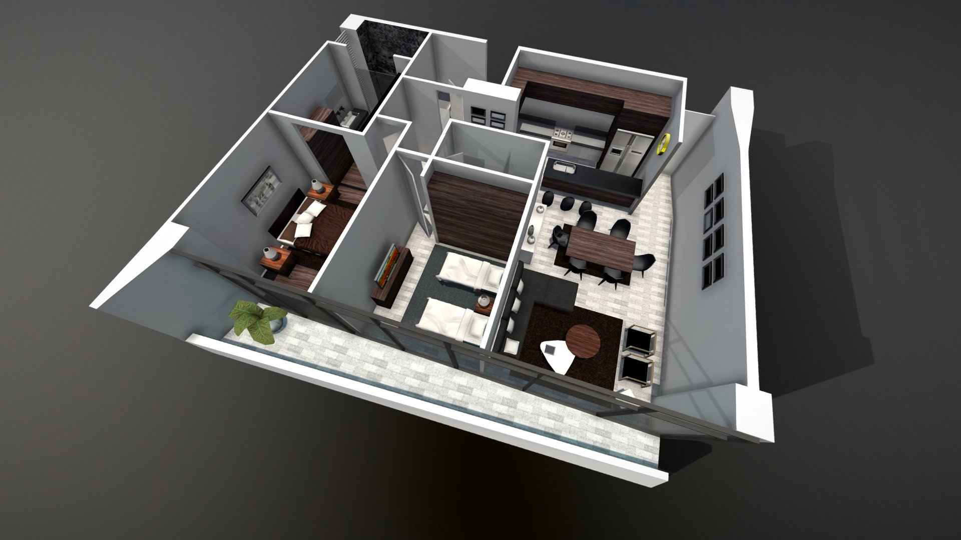 Plan Floor – architecture archiviz