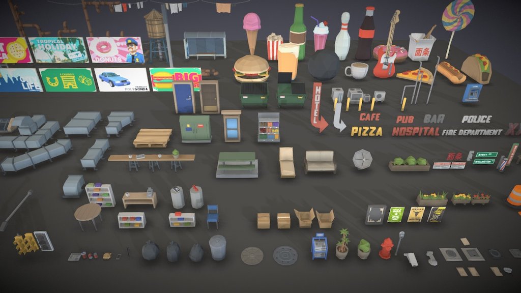 POLYGON – City Props