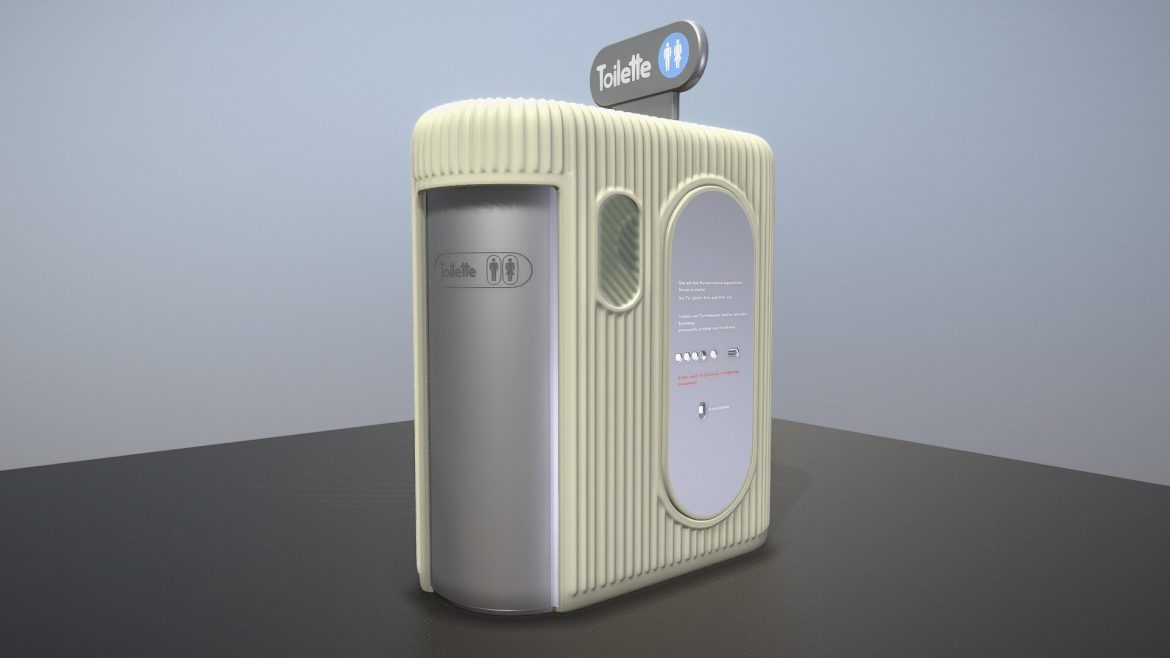 public toilet 1 high poly 3d model