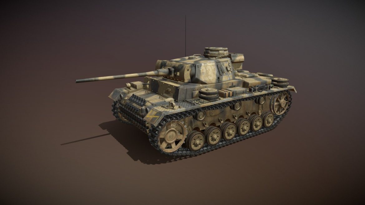 pzkpfw iii panzer 3 ausfl 223 3d model