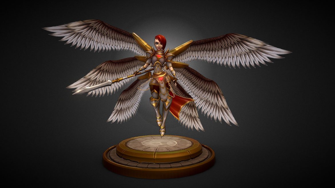 rathia dawn of justice stylized character 3d model