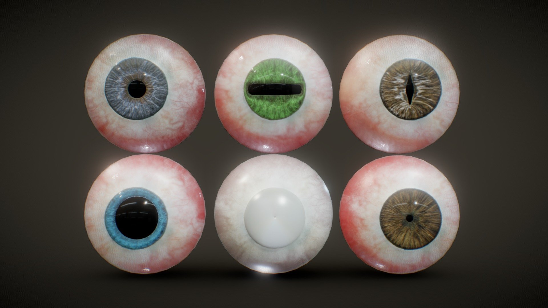 Realistic hand painted eyes