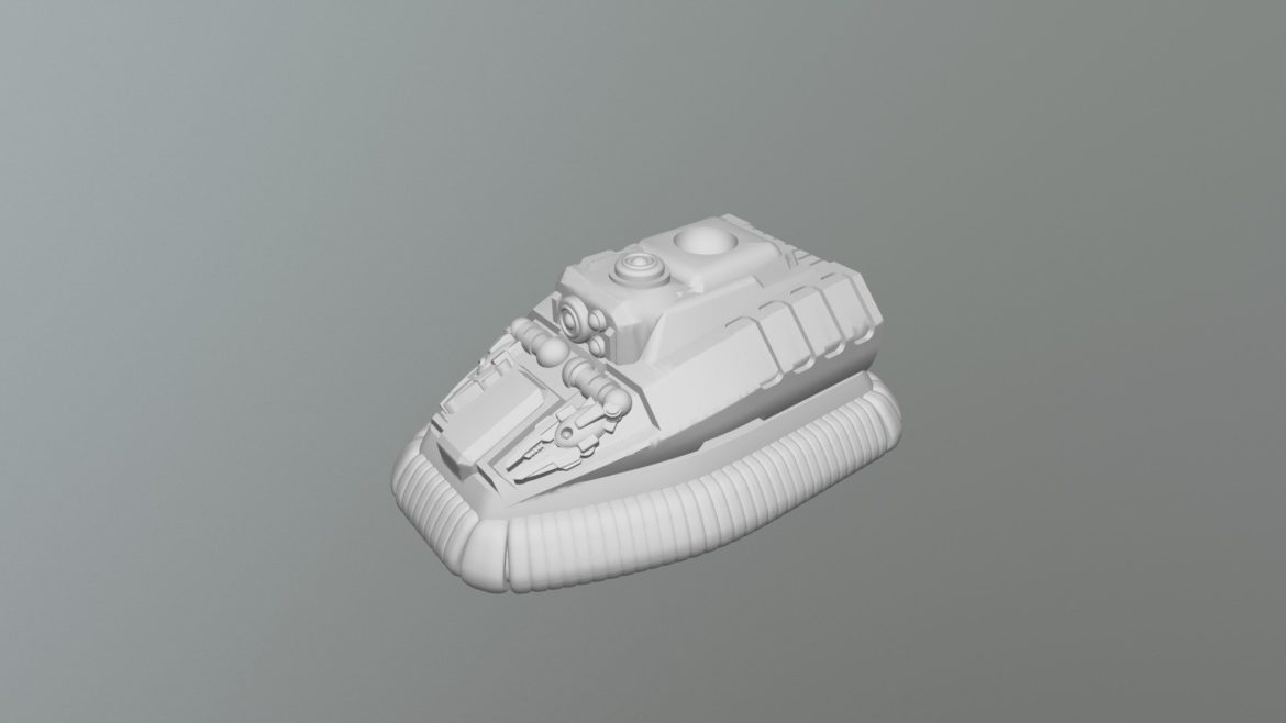 rebel 28mm hover gundrone hull only 3d model