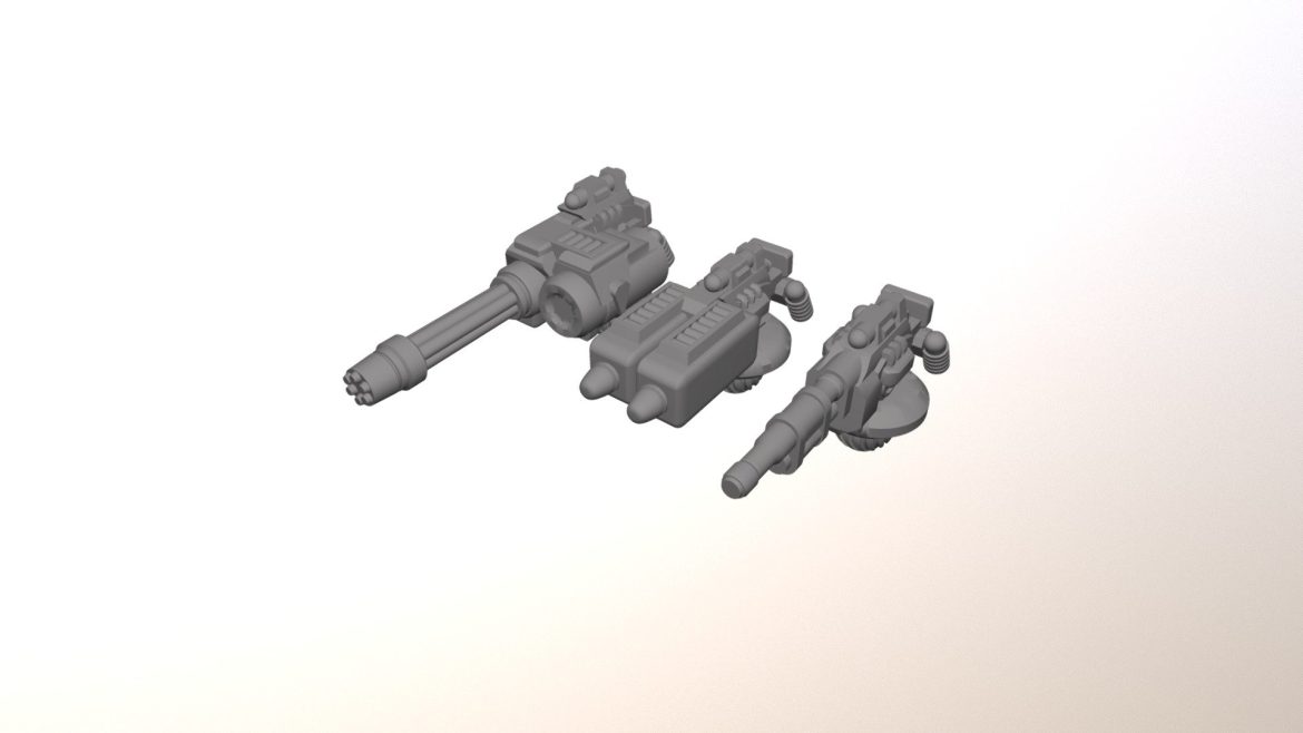 rebel 28mm rows pintle weapons 3d model
