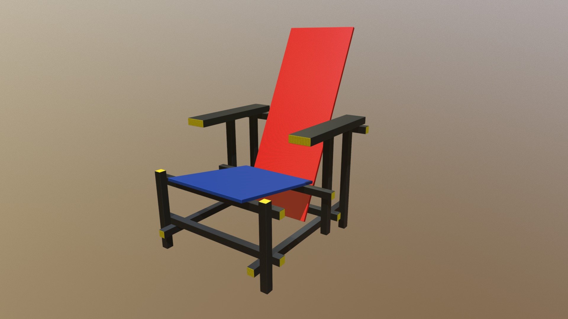 Red And Blue Chair By Gerrit Thomas Rietveld