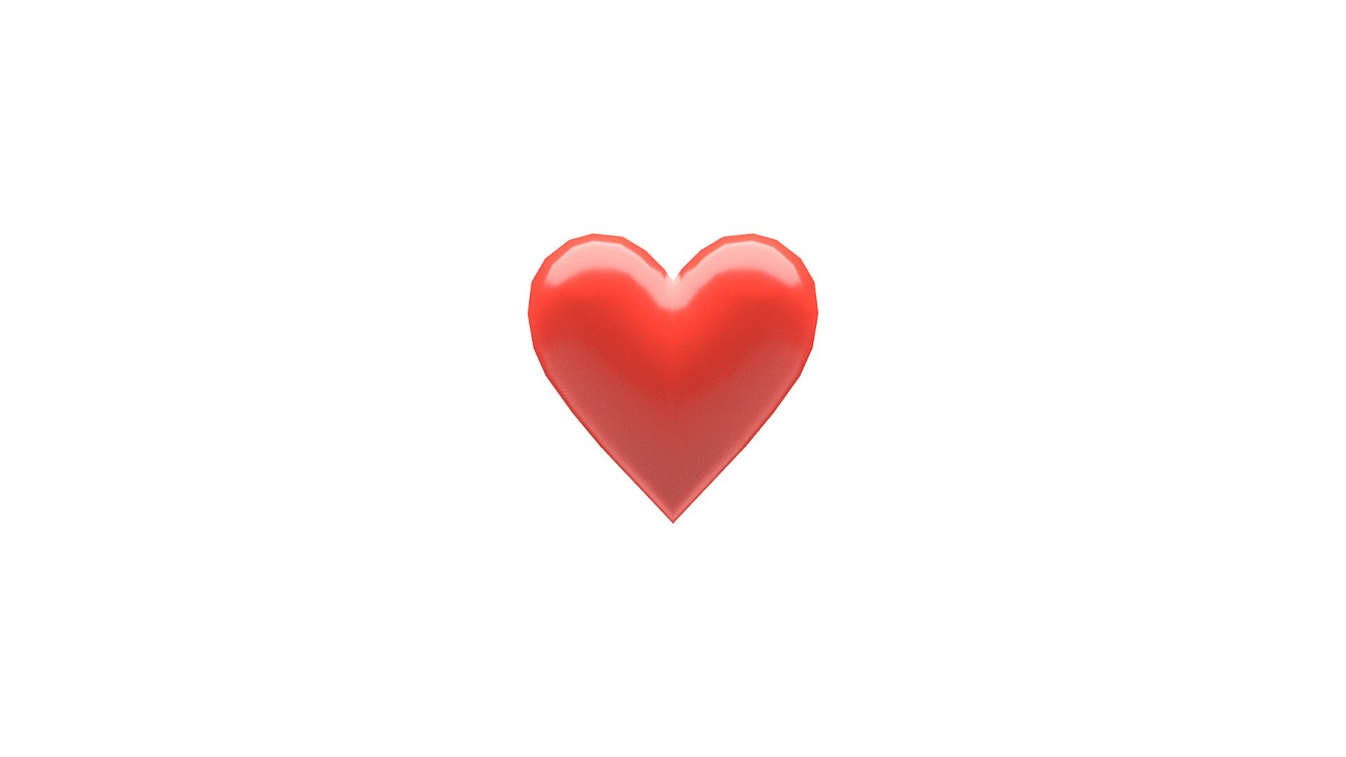 ❤️Red Heart emoji (Low poly)