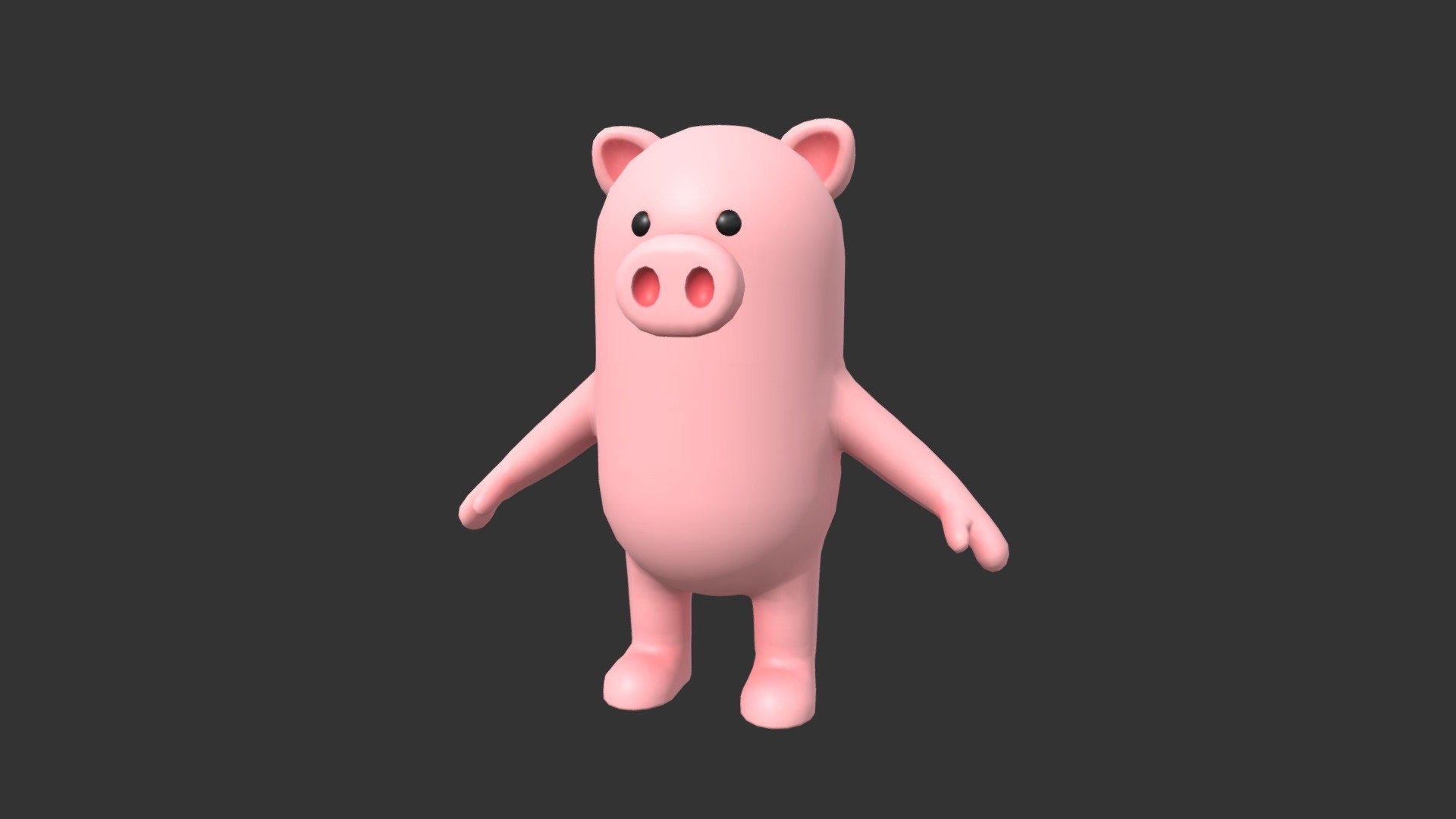 Rigged Pig Character